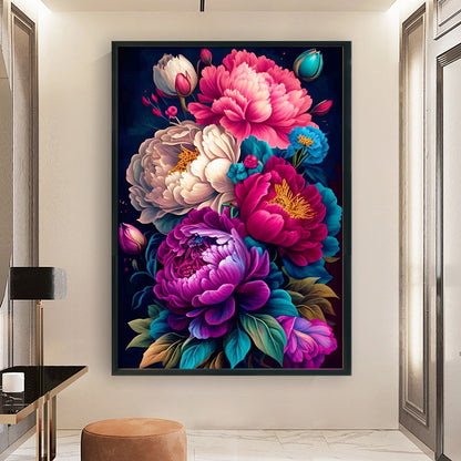 Peony - 11CT Stamped Cross Stitch 40*60CM