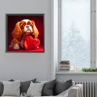 Love And Puppy - Full Round Drill Diamond Painting 30*30CM