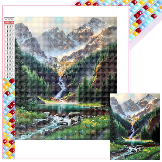 Mountain Stream - Full Square Drill Diamond Painting 50*60CM