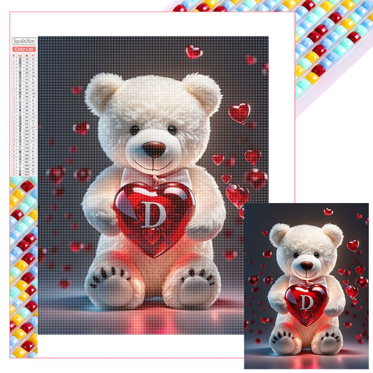 26 Letters Care Bear-D - Full Square Drill Diamond Painting 30*40CM