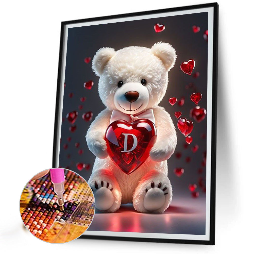 26 Letters Care Bear-D - Full Square Drill Diamond Painting 30*40CM