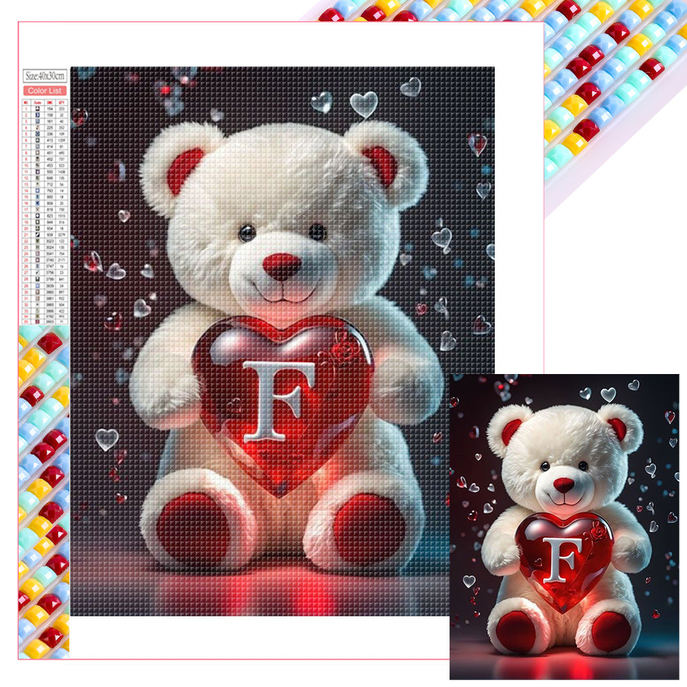 26 Letters Care Bear-F - Full Square Drill Diamond Painting 30*40CM