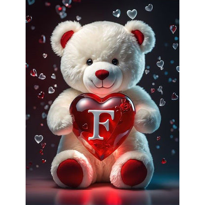 26 Letters Care Bear-F - Full Square Drill Diamond Painting 30*40CM