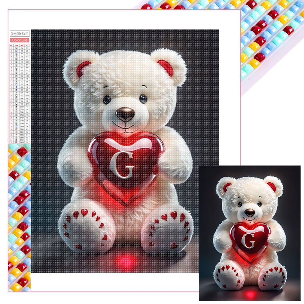 26 Letters Care Bear-G - Full Square Drill Diamond Painting 30*40CM