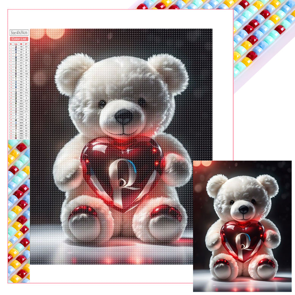 26 Letters Care Bear-Q - Full Square Drill Diamond Painting 30*40CM