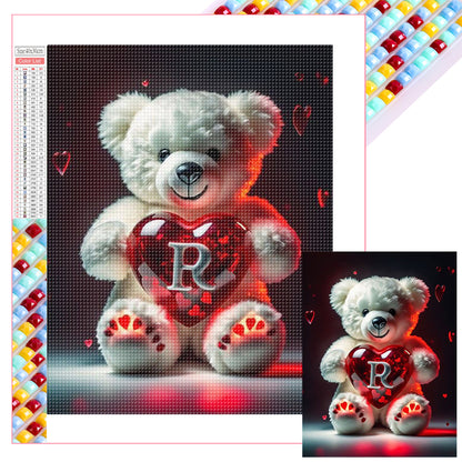 26 Letter Care Bear-R - Full Square Drill Diamond Painting 30*40CM