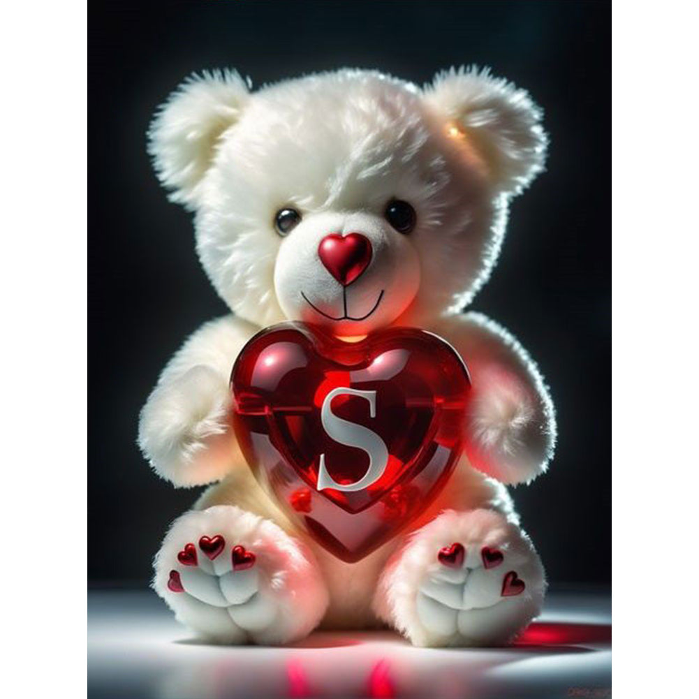 26 Letter Care Bear-S - Full Square Drill Diamond Painting 30*40CM