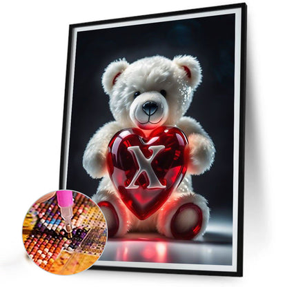 26 Letters Care Bear-X - Full Square Drill Diamond Painting 30*40CM