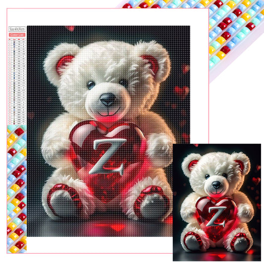 26 Letter Care Bear-Z- - Full Square Drill Diamond Painting 30*40CM