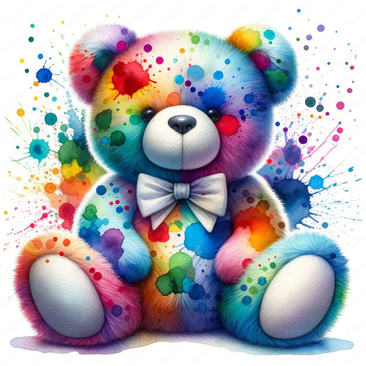 Rainbow Bear - Full Round Drill Diamond Painting 30*30CM