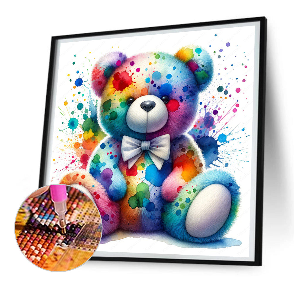 Rainbow Bear - Full Round Drill Diamond Painting 30*30CM