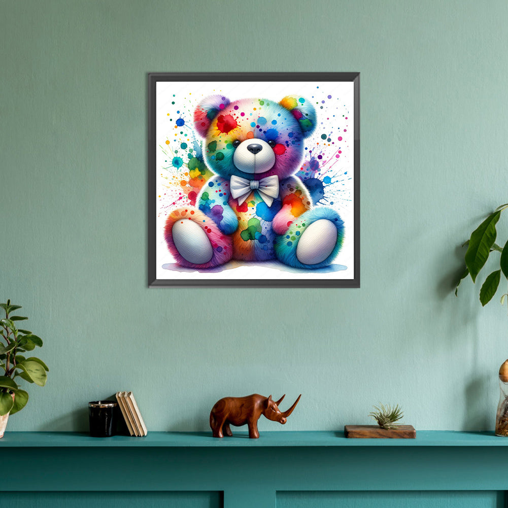 Rainbow Bear - Full Round Drill Diamond Painting 30*30CM