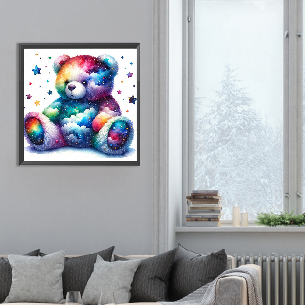 Rainbow Bear - Full Round Drill Diamond Painting 30*30CM