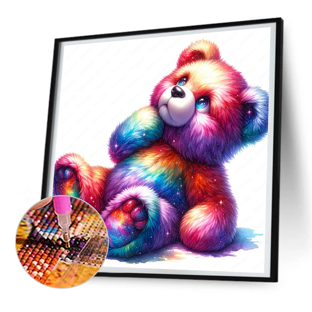 Rainbow Bear - Full Round Drill Diamond Painting 30*30CM