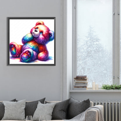 Rainbow Bear - Full Round Drill Diamond Painting 30*30CM