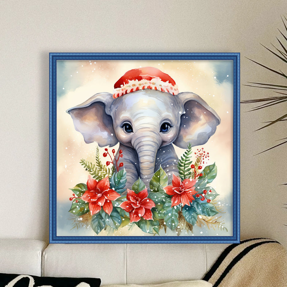 Elephant - 11CT Stamped Cross Stitch 40*40CM