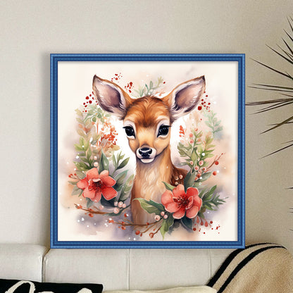 Deer - 11CT Stamped Cross Stitch 40*40CM