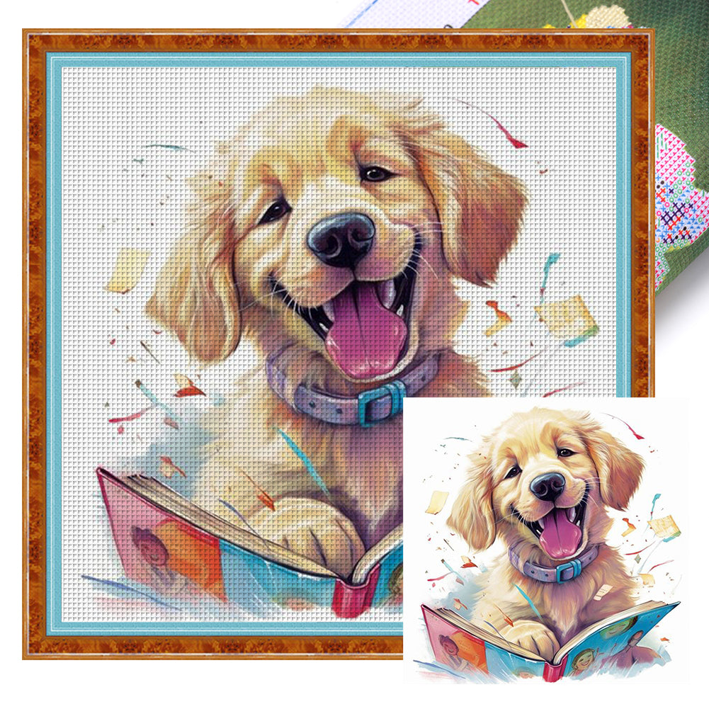 Puppy - 11CT Stamped Cross Stitch 40*40CM