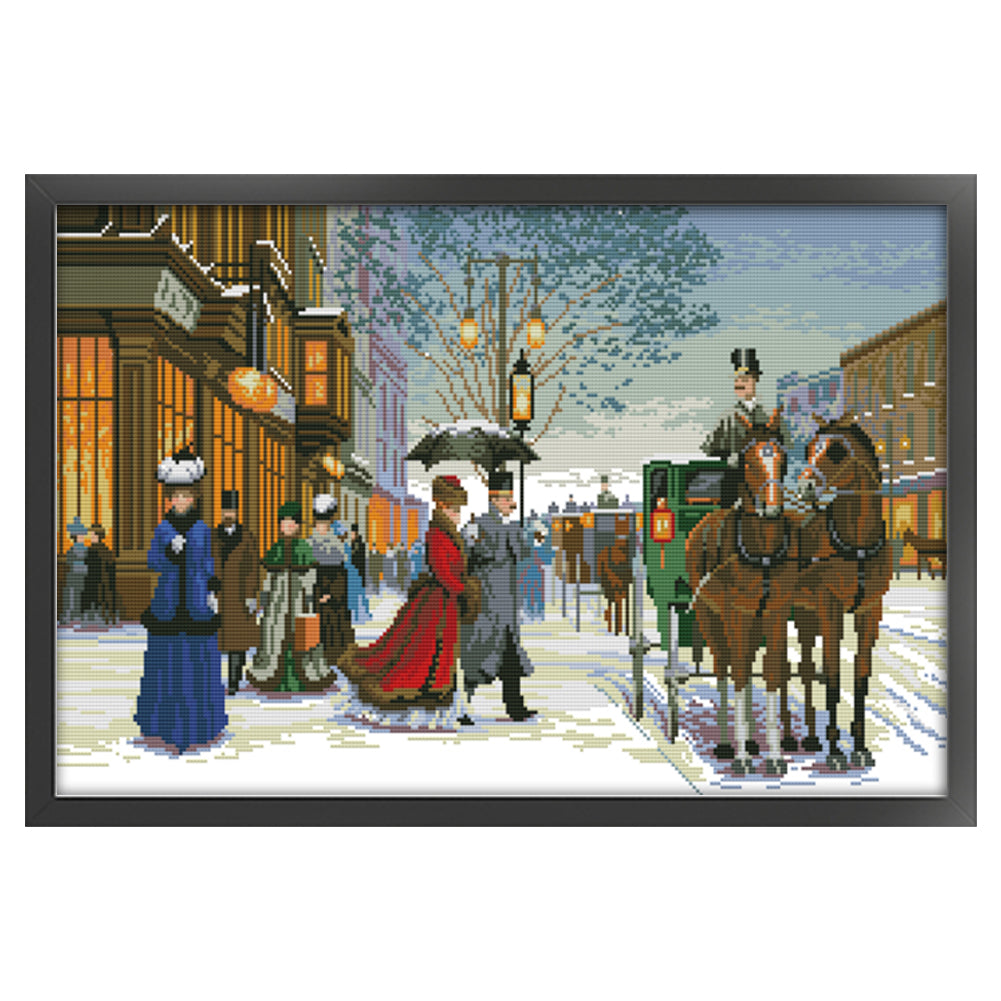 Exotic Twilight - 14CT Stamped Cross Stitch 54*36CM(Joy Sunday)