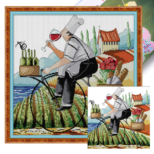 Savor Life(2) - 14CT Stamped Cross Stitch 43*41CM(Joy Sunday)