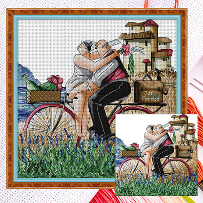 We Got Married - 14CT Counted Cross Stitch 44*43CM(Joy Sunday)