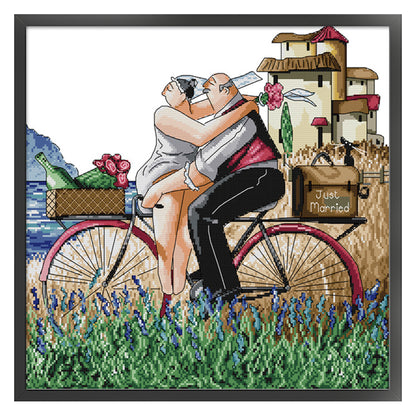 We Got Married - 14CT Counted Cross Stitch 44*43CM(Joy Sunday)