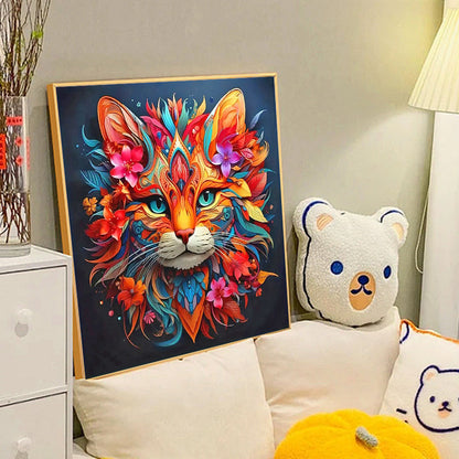 Forest Animals-Kitten - Full Round Drill Diamond Painting 40*40CM