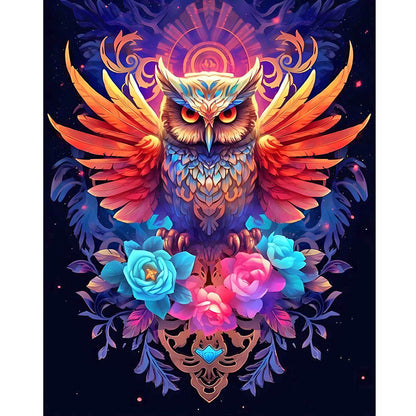 Owl - Full Round Drill Diamond Painting 40*50CM