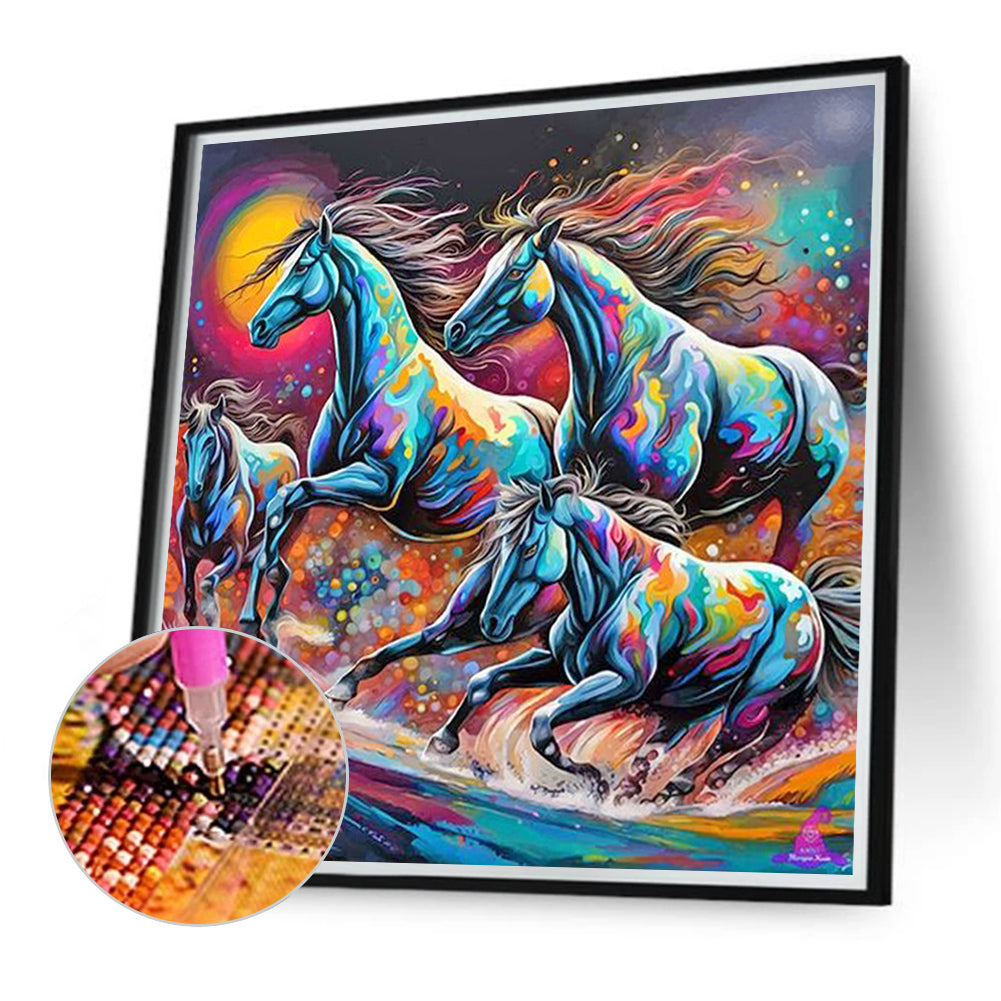 Horse - Full Round Drill Diamond Painting 40*40CM