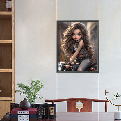 Sweet Cool Girl - Full Round Drill Diamond Painting 40*50CM