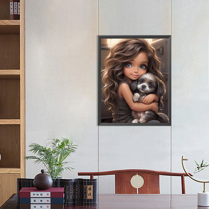 Sweet Cool Girl - Full Round Drill Diamond Painting 40*50CM
