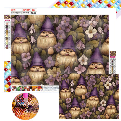 Purple Hat Goblin - Full Square Drill Diamond Painting 40*30CM