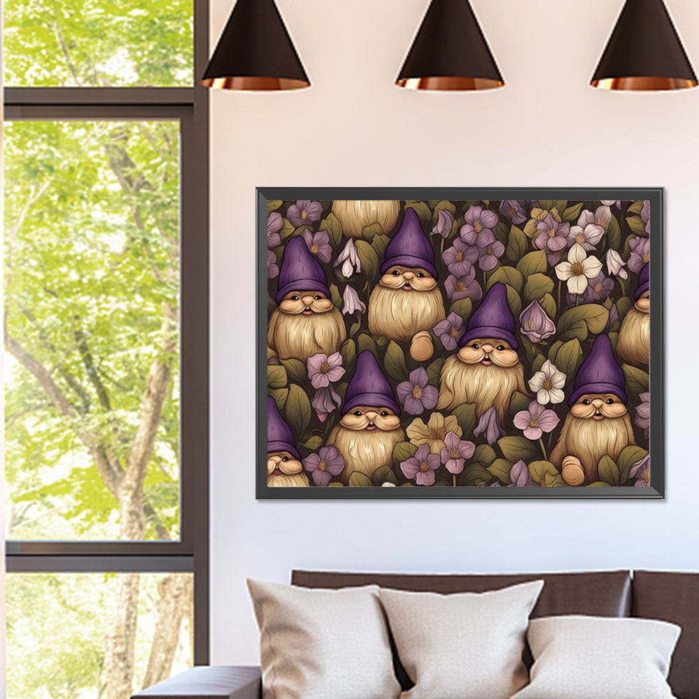 Purple Hat Goblin - Full Square Drill Diamond Painting 40*30CM