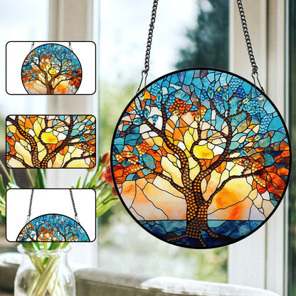 Acrylic Willow Tree Single-Sided Diamond Painting Hanging Pendant (19.5x19.5cm)