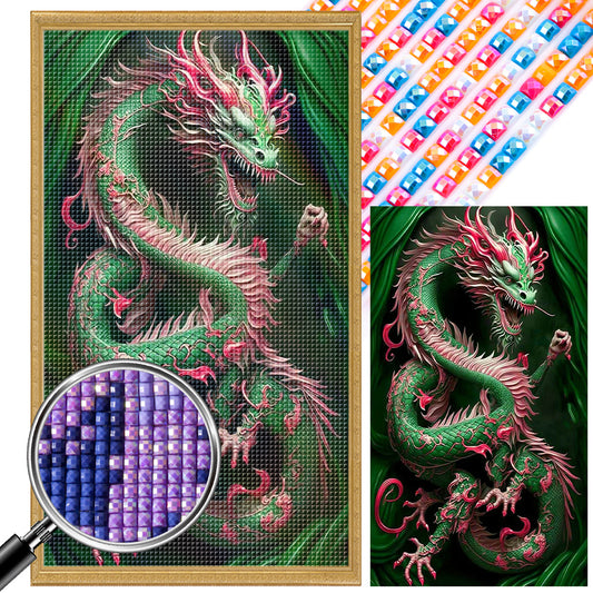 Exquisite Dragon - Full AB Square Drill Diamond Painting 40*70CM