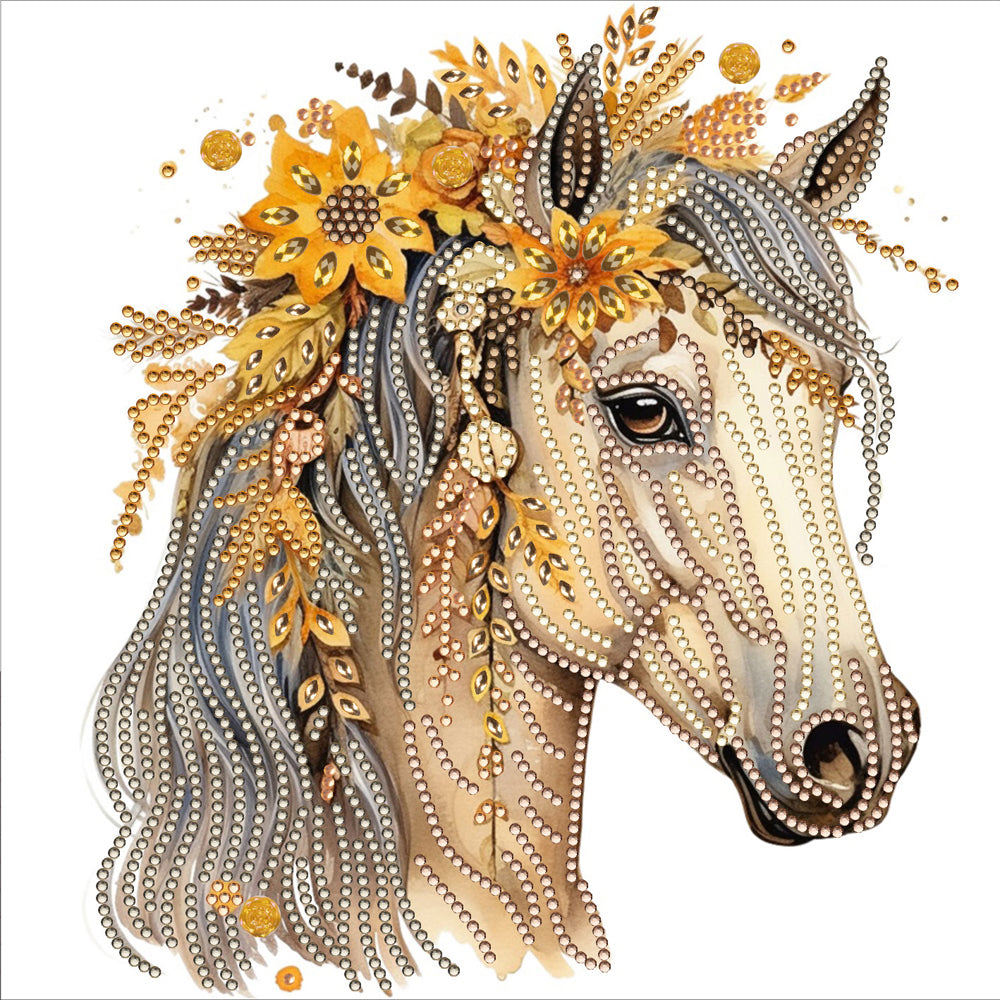 Long Hair Horse - Special Shaped Drill Diamond Painting 30*30CM