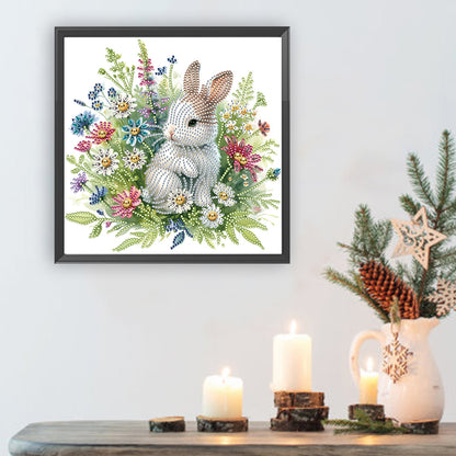 Garden Rabbit - Special Shaped Drill Diamond Painting 30*30CM