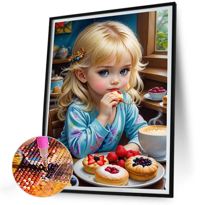 Girl - Full Round Drill Diamond Painting 30*40CM