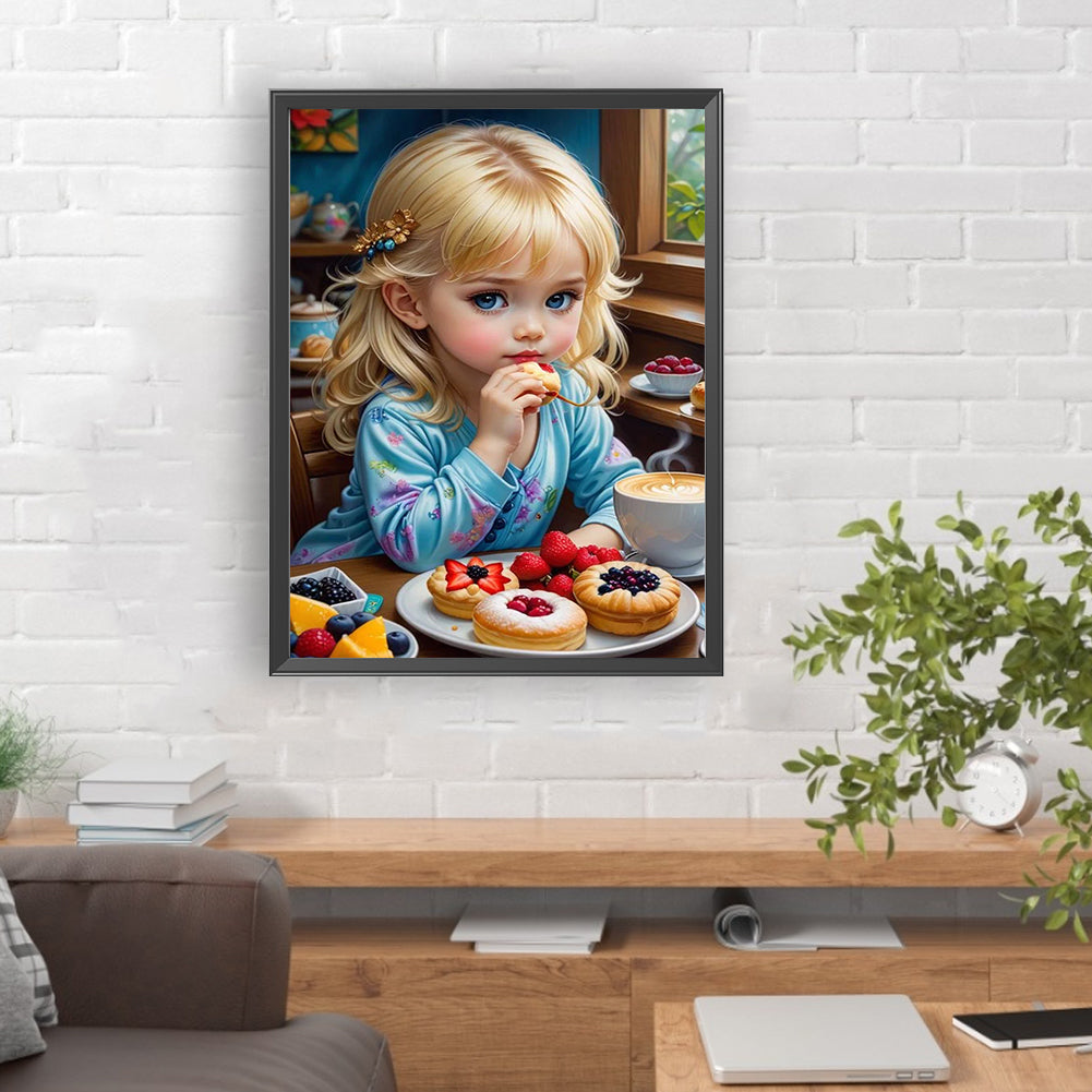 Girl - Full Round Drill Diamond Painting 30*40CM