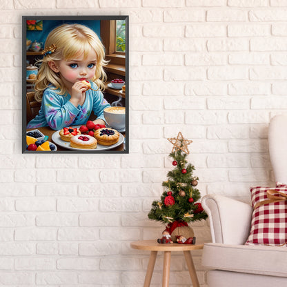 Girl - Full Round Drill Diamond Painting 30*40CM