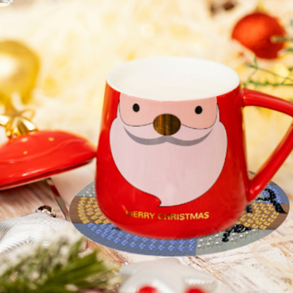 8 Pcs Wooden Diamond Painting Coasters Kits with Holder for Beginners (Phrase)