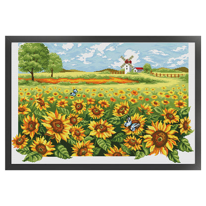 Sunflower Garden - 11CT Stamped Cross Stitch 92*66CM