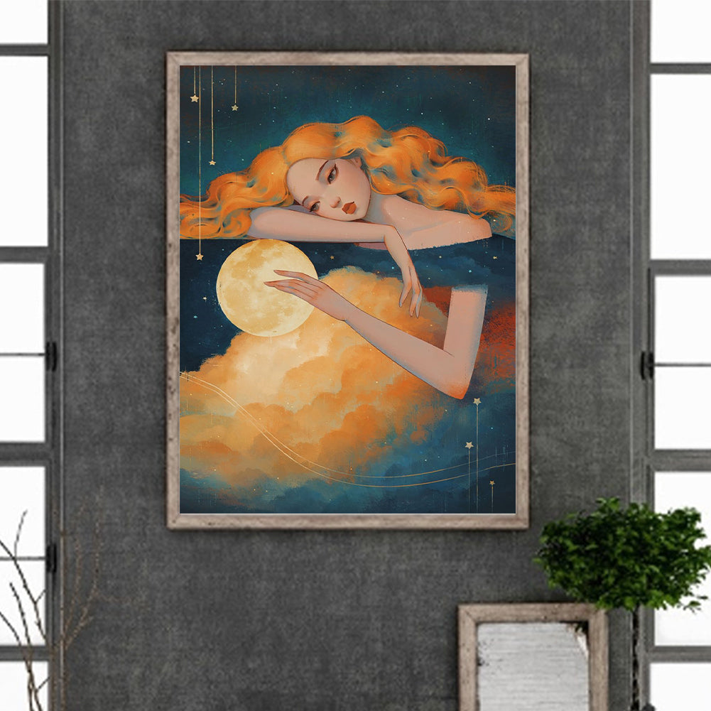 Sky Girl - Full Round Drill Diamond Painting 30*40CM