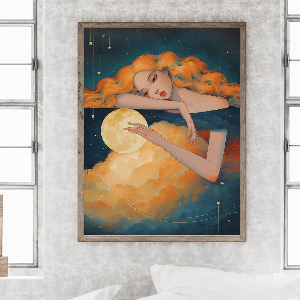 Sky Girl - Full Round Drill Diamond Painting 30*40CM