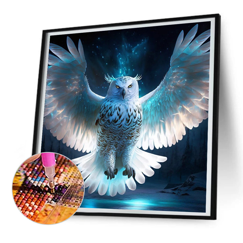 Flying Owl - Full Round Drill Diamond Painting 30*30CM