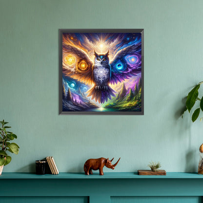 Flying Owl - Full Round Drill Diamond Painting 30*30CM