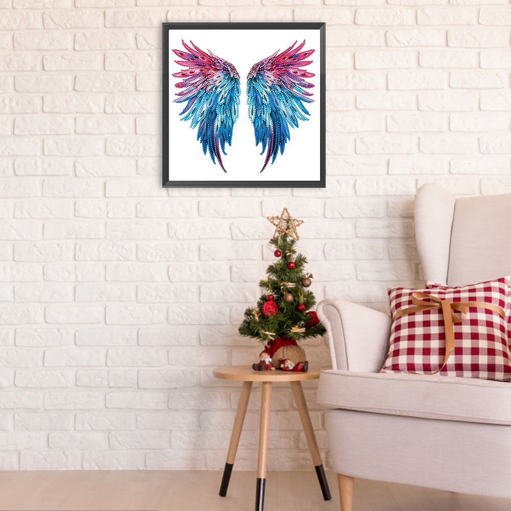 Colorful Wings - Special Shaped Drill Diamond Painting 30*30CM