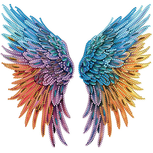 Colorful Wings - Special Shaped Drill Diamond Painting 30*30CM