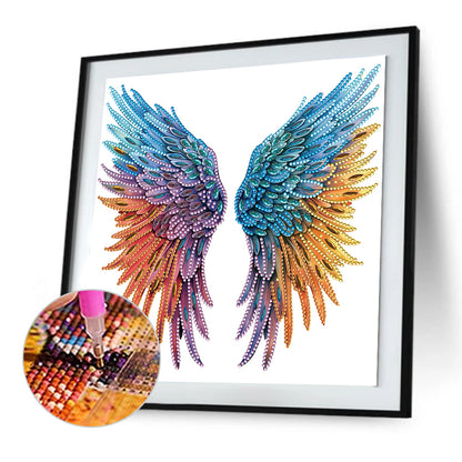 Colorful Wings - Special Shaped Drill Diamond Painting 30*30CM