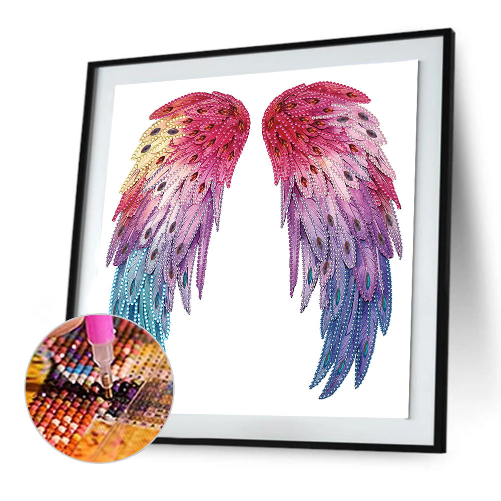 Colorful Wings - Special Shaped Drill Diamond Painting 30*30CM